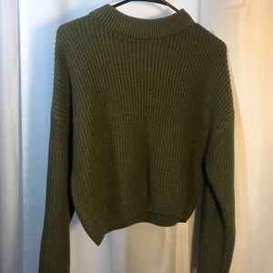 H&M cropped mock neck sweater